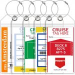 FUNMCAN 5 Pack Cruise Luggage Tag Holders for Carnival, NCL, Princess, MSC Cruise Ships