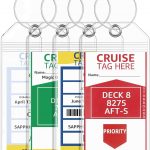Lammcou Cruise Luggage Tag Holders with Zip Seal & Steel Loops