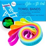 Towel Craber Towel Bands (6-Pack), Beach & Pool Chairs, Extra Durable