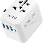 LENCENT Universal Travel Adapter Worldwide, International Travel Plug Adapter with 1 USB C and 3 USB A Ports
